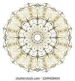 Mandala Style Vector Shapes. Decorative Cicle ornament. Floral design