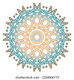 Mandala Style Vector Shapes. Decorative Cicle ornament. Floral design.