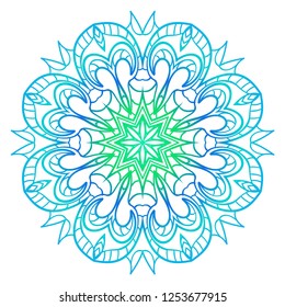Mandala Style Vector Shapes. Decorative Cicle ornament. Floral design.