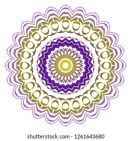 Mandala Style Vector Shapes. Decorative Cicle ornament. Floral design.