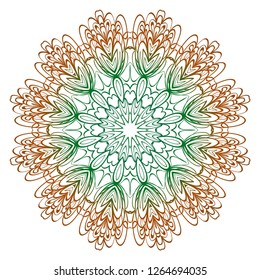 Mandala Style Vector Shapes. Decorative Cicle ornament. Floral design.