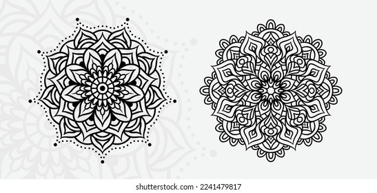 Mandala Style Vector Shapes Design Collection
