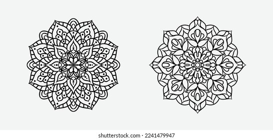 Mandala Style Vector Shapes Design Collection