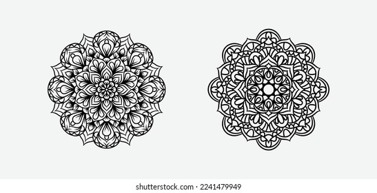 Mandala Style Vector Shapes Design Collection