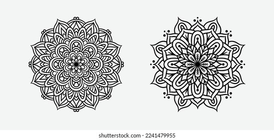 Mandala Style Vector Shapes Design Collection