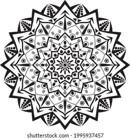 Mandala SVG Crafts | Mandala Circular pattern design for Henna, Mehndi, tattoo, decoration.
Decorative ornament in ethnic oriental style. Coloring book page.