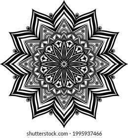 Mandala SVG Crafts | Mandala Circular pattern design for Henna, Mehndi, tattoo, decoration.
Decorative ornament in ethnic oriental style. Coloring book page.