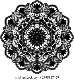 Mandala SVG Crafts | Mandala Circular pattern design for Henna, Mehndi, tattoo, decoration.
Decorative ornament in ethnic oriental style. Coloring book page.