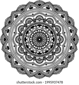 Mandala SVG Crafts | Mandala Circular pattern design for Henna, Mehndi, tattoo, decoration.
Decorative ornament in ethnic oriental style. Coloring book page.