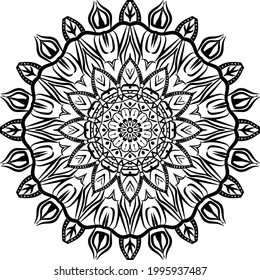 Mandala SVG Crafts | Mandala Circular pattern design for Henna, Mehndi, tattoo, decoration.
Decorative ornament in ethnic oriental style. Coloring book page.