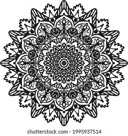 Mandala SVG Crafts | Mandala Circular pattern design for Henna, Mehndi, tattoo, decoration.
Decorative ornament in ethnic oriental style. Coloring book page.