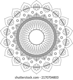 Mandala svg flower design. Mandala design  for kdp interior book.
