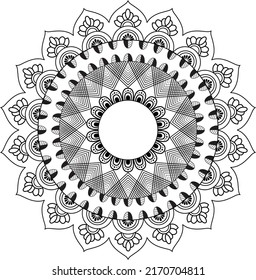 Mandala svg flower design. Mandala design  for kdp interior book.