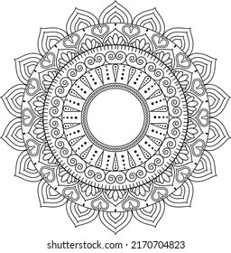 Mandala svg flower design. Mandala design  for kdp interior book. svg