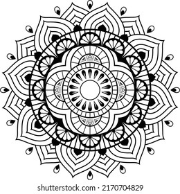 Mandala svg flower design. Mandala design  for kdp interior book.