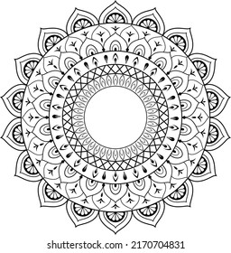 Mandala svg flower design. Mandala design  for kdp interior book.