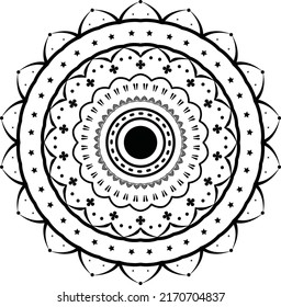 Mandala svg flower design. Mandala design  for kdp interior book.