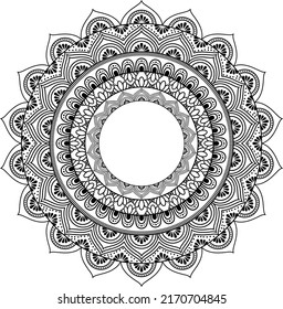 Mandala svg flower design. Mandala design  for kdp interior book.