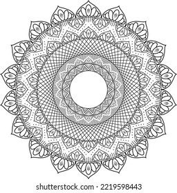 Mandala svg flower design. Mandala design for kdp interior book.