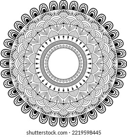 Mandala svg flower design. Mandala design for kdp interior book.