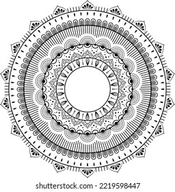 Mandala svg flower design. Mandala design for kdp interior book.