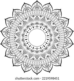 Mandala svg flower design. Mandala design for kdp interior book.