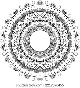 Mandala svg flower design. Mandala design for kdp interior book.