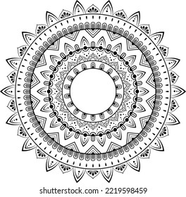 Mandala svg flower design. Mandala design for kdp interior book.