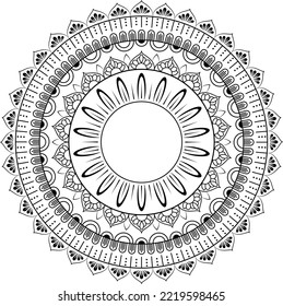 Mandala svg flower design. Mandala design for kdp interior book.