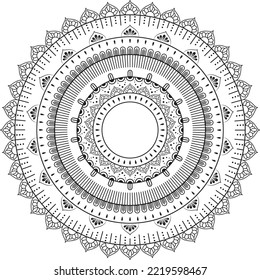 Mandala svg flower design. Mandala design for kdp interior book.