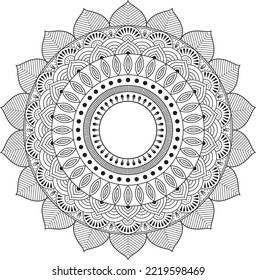 Mandala svg flower design. Mandala design for kdp interior book.