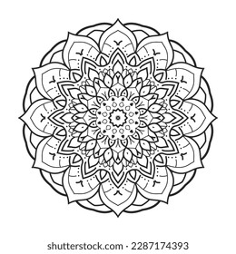 Mandala svg flower design this design for kdp interior book, mandala coloring book