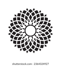 Diseño de la plantilla de ilustración del vector del símbolo de Mandala