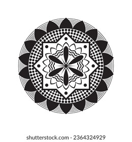 Diseño de la plantilla de ilustración del vector del símbolo de Mandala