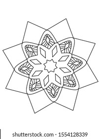Mandala Symery design. adult coloring sheet and art for design graphic