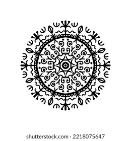 Mandala tattoo design. Vector graphics. World order. Mandala.