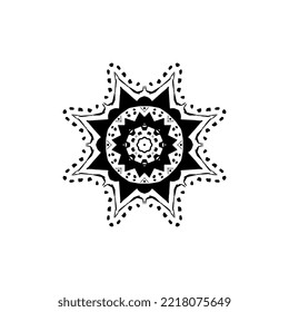 Mandala tattoo design. Vector graphics. World order. Mandala.