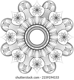Mandala Template Design arts and Drowing