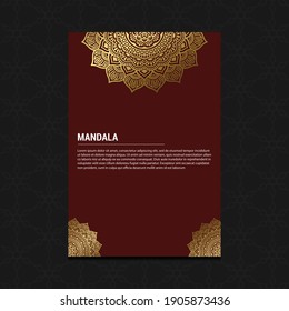 Mandala template with elegant, classic elements. Great for invitation, flyer, menu, brochure, background 