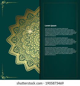 Mandala template with elegant, classic elements. Great for invitation, flyer, menu, brochure, background 