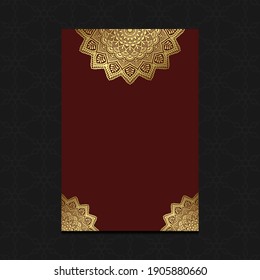 Mandala template with elegant, classic elements. Great for invitation, 
flyer, menu, brochure, background Premium Vector