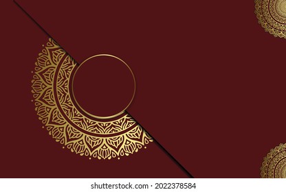 Mandala template with elegant, classic elements. Great for invitation, flyer, menu, brochure, background Premium Vector