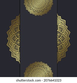 Mandala template with elegant, classic elements. Great for invitation, flyer, menu, brochure, background Premium Vector
