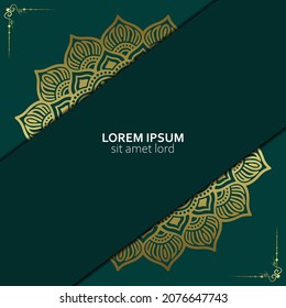 Mandala template with elegant, classic elements. Great for invitation, flyer, menu, brochure, background Premium Vector