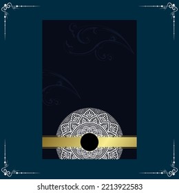 Plantilla de Mandala con elementos elegantes y clásicos. Ideal para la invitación, el volante, el menú, el folleto, el fondo