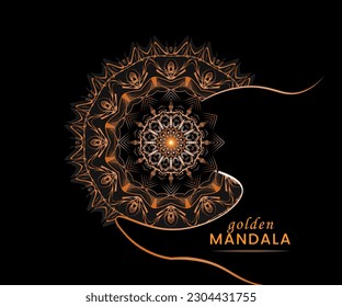 Plantilla de Mandala para texto listo para imprimir 