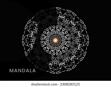 Mandala template for textile to print ready