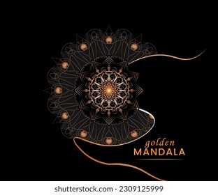 Plantilla de Mandala para el textil a imprimir lista, 