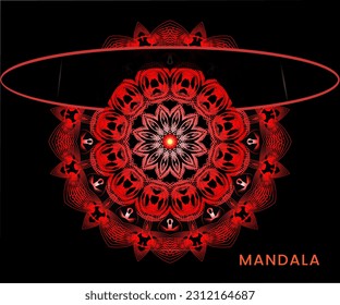 Plantilla de Mandala para texto listo para imprimir