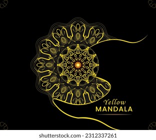Mandala template for textile to print ready